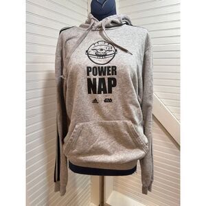 Adidas Star Wars collab hoodie size small Baby Yoda‎ "Power Nap" UNISEX Sweater